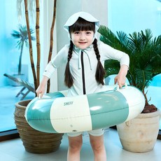 스네프 아동용 써니 감성 원형 물놀이 링튜브, 페퍼민트, 1개