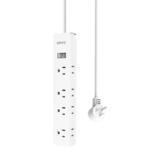 Kinyo 1開8插安全延長線組 3孔 NSD318 226 x 41 x 30.5mm, 2.7m, 白色, 1條