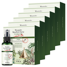 뷰카 세이프 가드액 모기 기피제 레몬향, 180ml, 6개