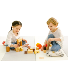 카라즈 시크릿 와이드 4단 유아폴더매트, 화이트 + 그레이