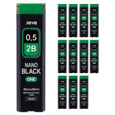 자바펜 나노블랙ONE 샤프심 2B, 0.5mm, 12개