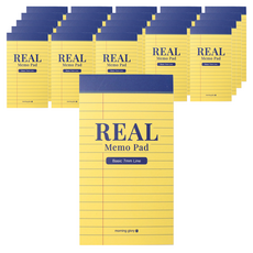 모닝글로리 1800 리얼 메모패드, 옐로우, 65매, 24개
