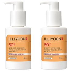 일리윤 저자극 이지워시 선크림 SPF50+ PA++++, 150ml, 2개