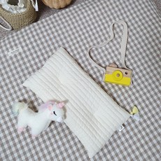 100支棉絎縫一體式孩童枕頭, 黃色(流蘇)