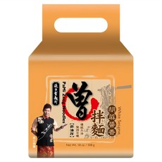 PaMi 曾拌麵 胡蔴醬香 Set，手工製麵 波浪厚芯麵 4包
