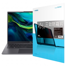 YADI 亞第 靜電吸附水之鏡防窺片 PF4PPA-W140 Acer Aspire AL14 52M 54QL 專用 16:10, 透明, 1片