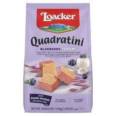 Loacker 萊佳哈斯 方角哈斯餅 藍莓優格口味, 110g, 1包