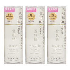 KOSE 高絲 SEKKISEI 雪肌精 漾活舒敏空氣薄紗BB精華 02 自然膚色 30ml 3瓶