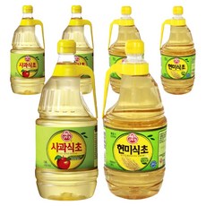 오뚜기 사과 식초 1.8L 3p + 현미 식초 1.8L 3p, 1세트