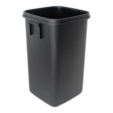 리빙앤트리 사각 오픈 휴지통 30L, 블랙
