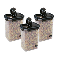 Nanu Dam 經典穀物雜糧密封桶 1.4L, 混色(可翻蓋式), 3個