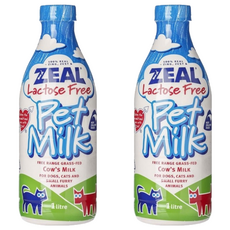 ZEAL 紐西蘭犬貓專用鮮乳, 不含乳糖, 1公升, 1L, 2瓶