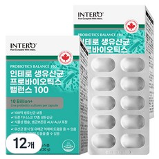 인테로 생유산균 프로바이오틱스 밸런스 100, 60정, 12개