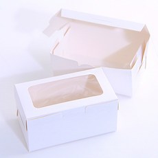 組裝式開窗禮物盒 中 16 x 9 x 7.5 cm, 白色, 40個