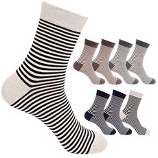 Doobalro 男款條紋中筒襪 8雙