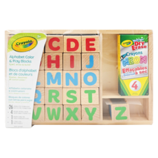 Crayola 繪兒樂 早教創意啟蒙4合1正方體學習積木塊, 1盒, 26