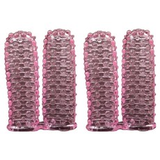 Pleasure Studio 凸點型矽膠指套 粉紅色, 2套, 2入