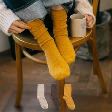 Sockpiens 女款溫暖的美利奴羊毛冬季襪子 3雙組