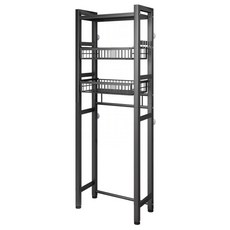 德利生活 洗衣機鐵藝置物架 耐磨耐刮不掉漆 堅固耐用不變形, 黑色, 1組