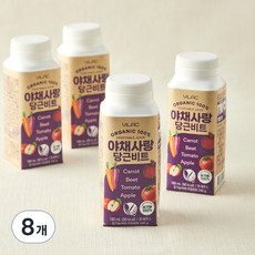 비락 유기가공식품 인증 야채사랑 당근비트, 180ml, 8개