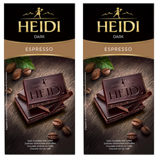 HEIDI 赫蒂 濃縮咖啡黑巧克力, 80g, 2盒