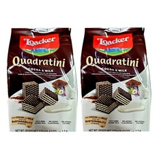 Loacker 萊佳哈斯 萊佳 Quadratini 巧克力牛奶威化餅, 2個, 125g