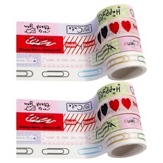 인디케이 그래피티 마스킹 테이프 4종 세트 3m, 혼합색상, 2세트