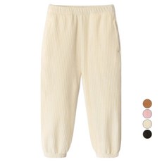 unifriend 兒童絲絨羅紋束口九分褲