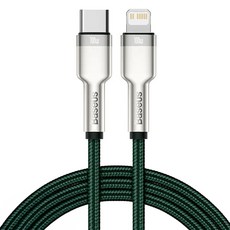 Baseus 倍思 金屬卡福樂 Type-c-IP數據線 20W, 1m, 墨綠色, 1條