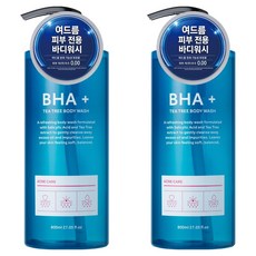 AVCA BHA Plus茶樹抗痘護理沐浴乳, 2個, 800ml