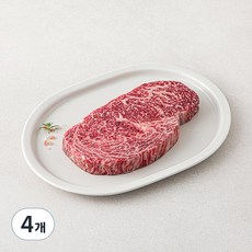 우미학 한우 1등급 숙성등심 구이용 (냉장), 200g, 4개