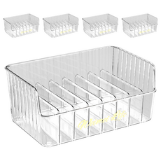 橡合杉 家用多功能調味品分格/油鹽醬醋儲物收納盒, 透明色, 5個