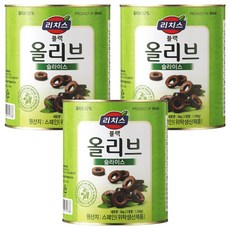 동서 리치스 슬라이스 블랙 올리브, 3kg, 3개