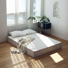 chaewoori 단잠 솔솔 누빔퀼팅 봉합 본넬 스프링 매트리스 방문설치, 20cm, 베이지