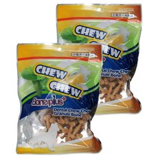 Boneplus 潔牙顆粒嚼嚼骨 1.5英吋 適合18週以上幼犬、成犬和老犬, 高鈣牛奶, 320g, 2包