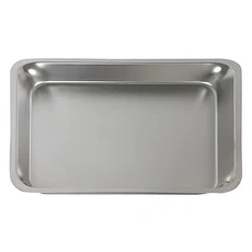 MIKA HOUSE 橘之屋 304不銹鋼淺方盤 中 33x25x2.5cm 台灣製造, 33cm, J-252, 1個