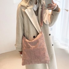 FROM HEAVEN 素色燈芯絨手提單肩包 S306