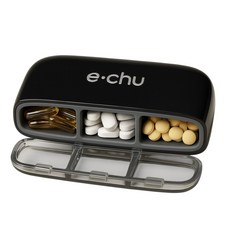 Mall&More 便攜式旅行藥盒 黑色, 1個