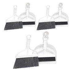 NEXCLEANS 舞水痕 小輕新刮桌掃組 掃把 + 刮刀 + 畚斗, 3組, 白色 + 黑色