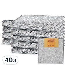 부워크 다목적 두겹 은사 수세미, 40개, 1개입