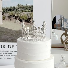 마메 케이크 원형 토퍼 티아라, 혼합색상, 1개