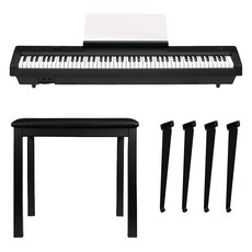 삼익악기 K-POP 스테이지 디지털피아노 + 스틸 스탠드4p + 의자, 블랙, 1세트, SP-E88