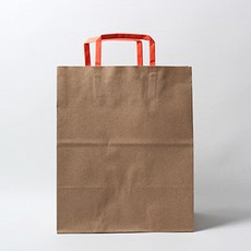 牛皮紙手提購物袋, 混合顏色, 100個
