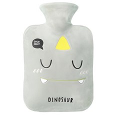 三次方 絨毛熱水袋 綠色恐龍 26.5 x 16.5cm 1L, 1個