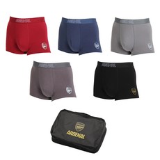 풋볼스탠다드 남성용 아스날 컴포트 드로즈 팬티 5종 세트 +파우치