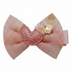 SY(童)造型壓夾SY12038 可愛蝴蝶結髮夾 寶貝時尚配件, 顏色隨機, 1個