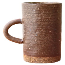 d.d.s. Japan 美濃燒 啞光棕 直身馬克杯 陶瓷 7xH10cm 容量240ml, 1個