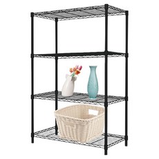 KI WISH 居家生活 輕型四層架, 黑色, 4層