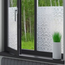 데코리아 재사용가능한 물로만 붙이는 무점착창문시트지 MUZ-009 넝쿨라인, 혼합색상, 폭 90cm x 길이 5m