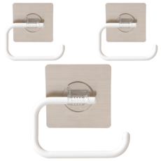 hillo 다용도 접착 화장실 휴지 걸이, 혼합색상, 3개